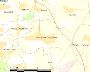 Poziția localității Saint-Bonnet-près-Riom