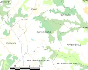 Poziția localității Sainte-Christine