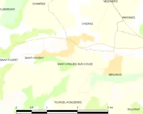 Poziția localității Saint-Cirgues-sur-Couze