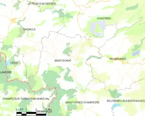 Poziția localității Saint-Donat