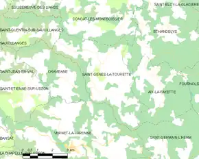 Poziția localității Saint-Genès-la-Tourette
