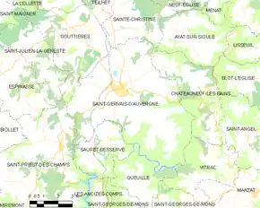 Poziția localității Saint-Gervais-d'Auvergne