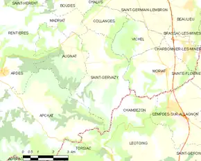 Poziția localității Saint-Gervazy