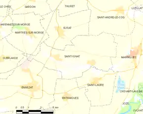 Poziția localității Saint-Ignat