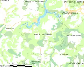 Poziția localității Saint-Jacques-d'Ambur