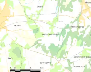 Poziția localității Saint-Jean-d'Heurs