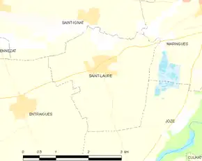 Poziția localității Saint-Laure