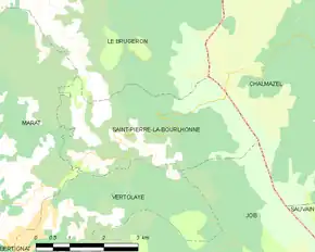 Poziția localității Saint-Pierre-la-Bourlhonne