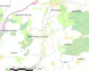 Poziția localității Saint-Pierre-le-Chastel