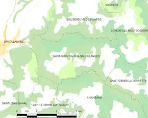 Poziția localității Saint-Quentin-sur-Sauxillanges