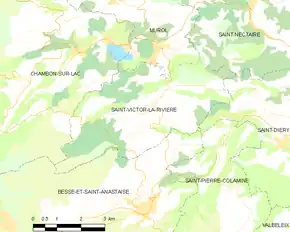 Poziția localității Saint-Victor-la-Rivière