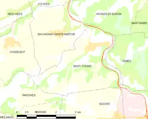 Poziția localității Saint-Yvoine