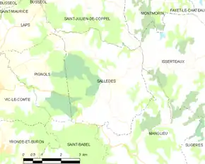 Poziția localității Sallèdes