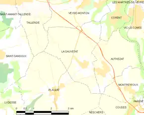 Poziția localității La Sauvetat