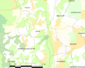 Poziția localității Sayat