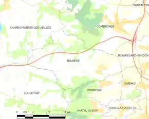 Poziția localității Teilhède