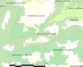 Poziția localității Valz-sous-Châteauneuf