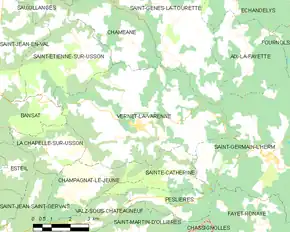 Poziția localității Vernet-la-Varenne