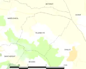Poziția localității Villeneuve