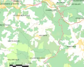 Poziția localității Viscomtat