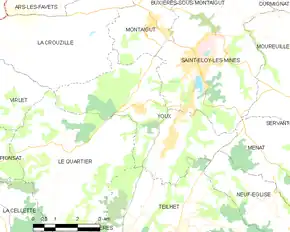 Poziția localității Youx