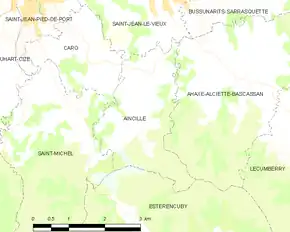 Poziția localității Aincille