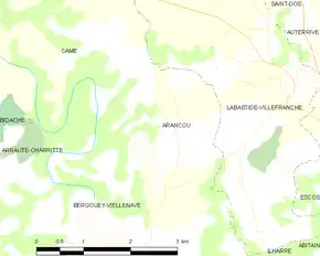 Poziția localității Arancou