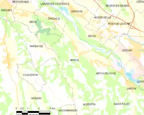 Poziția localității Arbus