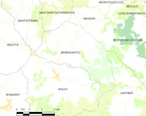 Poziția localității Armendarits