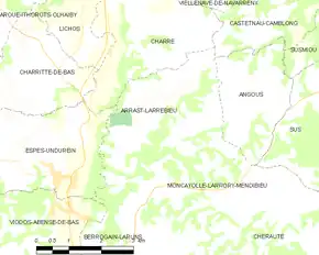 Poziția localității Arrast-Larrebieu