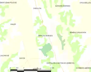 Poziția localității Arricau-Bordes