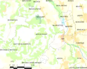 Poziția localității Arros-de-Nay