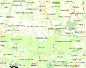 Poziția localității Asson