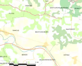 Poziția localității Baigts-de-Béarn