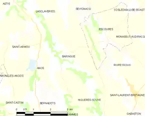Poziția localității Barinque