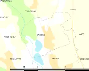 Poziția localității Baudreix
