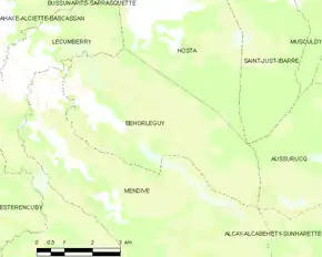 Poziția localității Béhorléguy