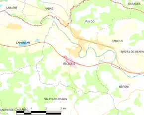 Poziția localității Bellocq