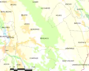 Poziția localității Bénéjacq