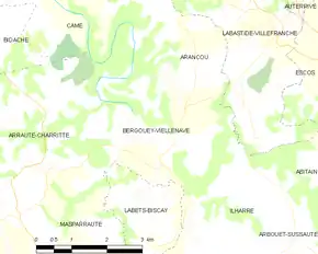 Poziția localității Bergouey-Viellenave