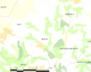 Poziția localității Bescat