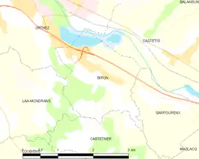 Poziția localității Biron