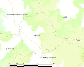 Poziția localității Bunus