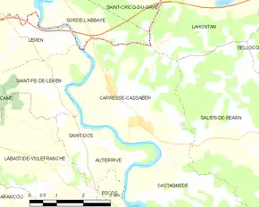 Poziția localității Carresse-Cassaber