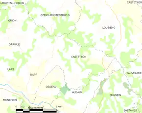 Poziția localității Castetbon