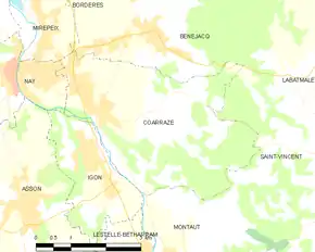 Poziția localității Coarraze