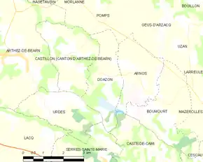 Poziția localității Doazon