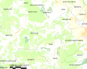 Poziția localității Esquiule