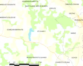 Poziția localității Etcharry