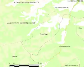 Poziția localității Etchebar